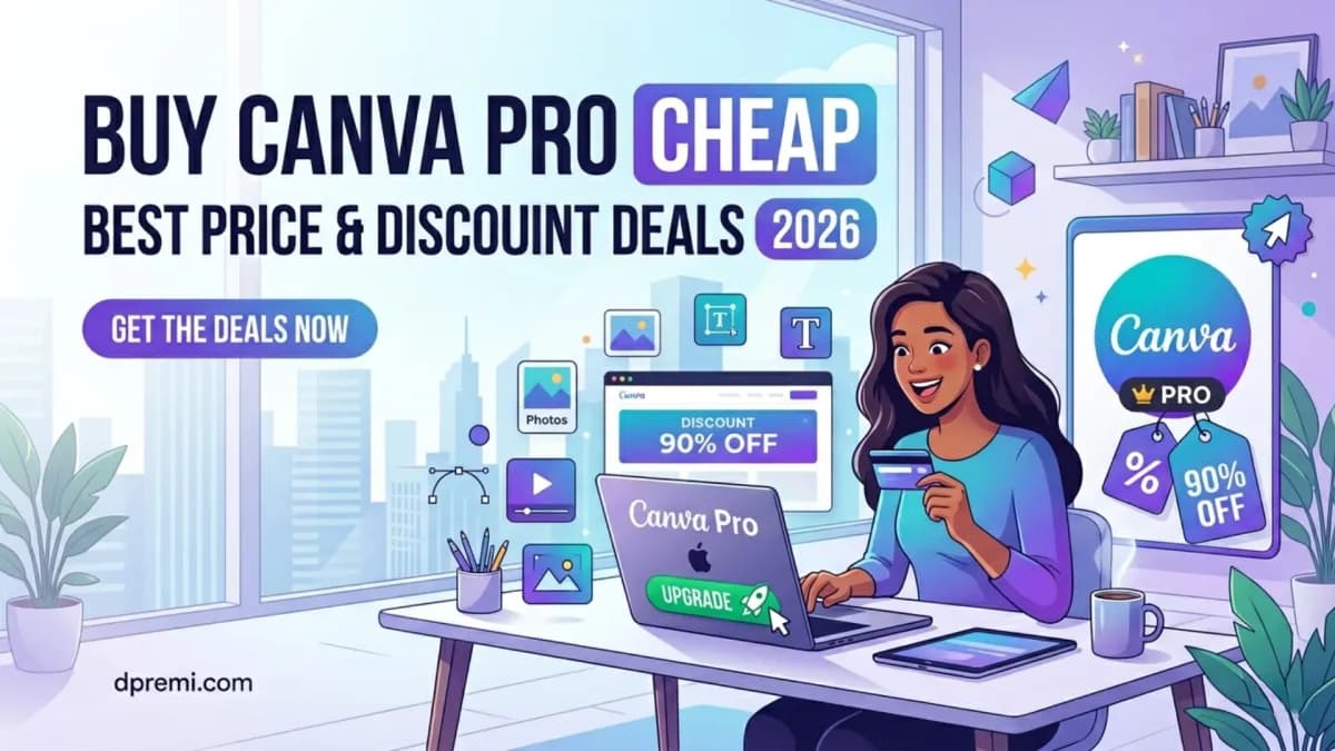 Buy Canva Pro cheap with best price & discount deals at Dpremi